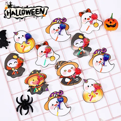 Halloween Lutscher Dekoration Papier Karten Kürbis Geist Stil Cartoon Süßigkeiten Geschenk Verpackung Karten Halloween Party Dekor
