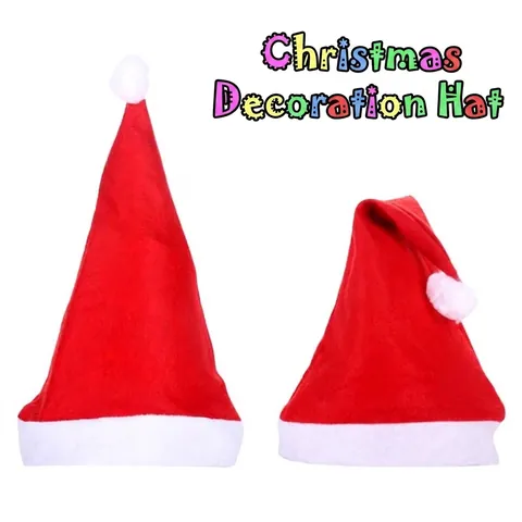 Klassische Weihnachtsmann Mütze Festliche Vliesstoff Dekoration Rot Weiß Hut Für Erwachsene Kinder Party Verkleidung Feier Feiertagsbedarf