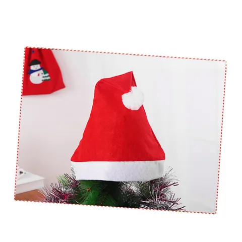 Klassische Weihnachtsmann Mütze Festliche Vliesstoff Dekoration Rot Weiß Hut Für Erwachsene Kinder Party Verkleidung Feier Feiertagsbedarf