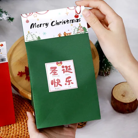Bolsa de Regalo de Papel Kraft de Navidad Muñeco de Nieve Árbol de Navidad Diseño Para Caramelos Galletas Embalaje de Panadería