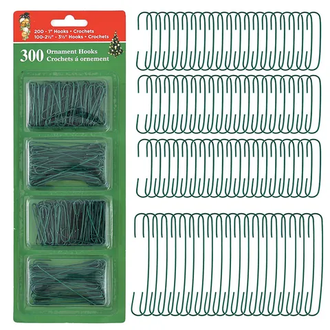 Crochets de Décoration pour Sapin de Noël en Métal Forme C Forme S Cintres Festifs Or Argent Vert pour Décoration
