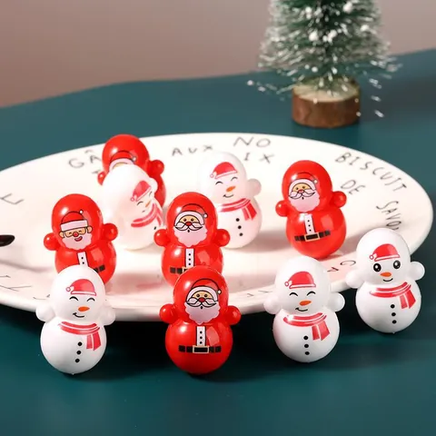 Weihnachten Stehaufmännchen Spielzeug Weihnachtsmann Schneemann Mini Weihnachtsgeschenke Für Kinder Party Zubehör Dekorationen