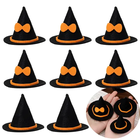 Mini Halloween Heksenhoeden Vilt Tovenaarshoed DIY Accessoires Voor Wijnfles Bloem Boeket Feest Decoraties