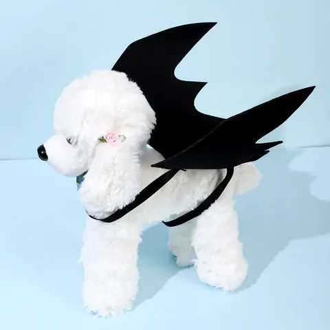Pet Bat Wings Halloween Costume Funny Cat Dog Wings Decoration Lightweight Felt Adjustable For Small Medium Dogs Cats Party Cosplay Props Black
