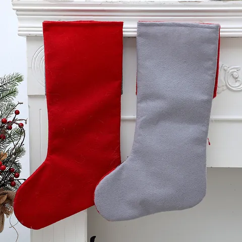 Rudolph Gnom Weihnachtsstrumpf Geschenktüte Filzstoff Kariert Weihnachten Süßigkeiten Socken Feiertag Ornament Zum Aufhängen
