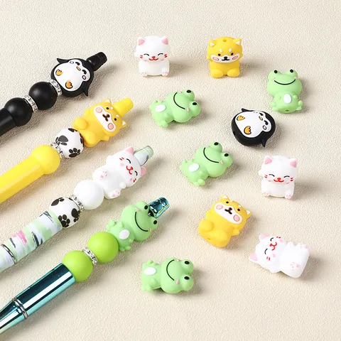 3D Cartoon Animal Silicone Beads Food Grade BPA Free Teething Beads For DIY Jewelry Making Baby Teether Accessories
