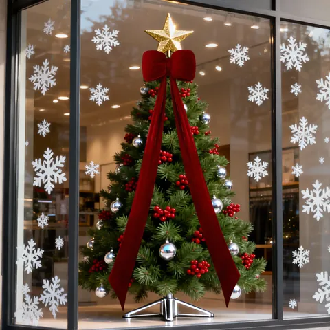 Gran Decoración De Lazo De Terciopelo Navideño Con Cintas Largas Para Árbol De Navidad Boda Fiesta Ventana Centro Comercial