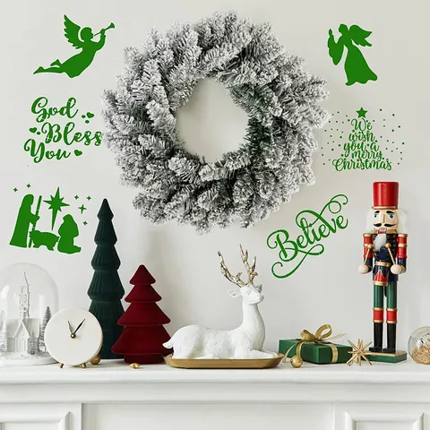 Guirlanda de Navidad de Cedro PE Flocada Realista Efecto Nieve Guirnalda de Agujas de Pino Artificial Para Decoración de Puerta Principal Escaleras Chimenea