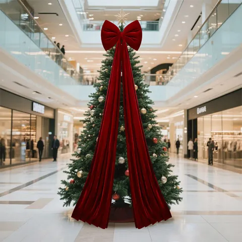 Oversized Velvet Christmas Bow Tree Topper Large Wine Red Ribbon Bow For Christmas Tree Decorations Store Window Party Decor