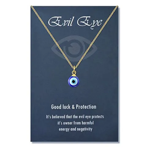 Westerse Stijl Blauw Glas Lampwerk Boze Oog Hanger Ketting Goud Zilver Verguld Ballenketting Amulet Vrouwen Sieraden Cadeau