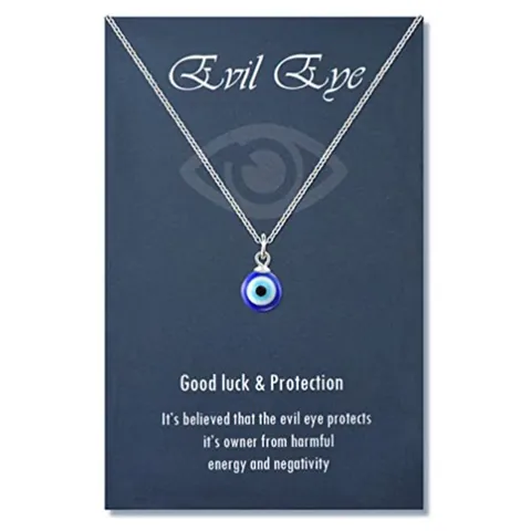 Westerse Stijl Blauw Glas Lampwerk Boze Oog Hanger Ketting Goud Zilver Verguld Ballenketting Amulet Vrouwen Sieraden Cadeau