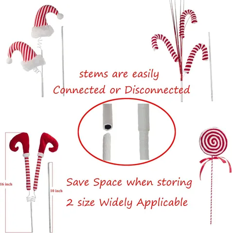 Christmas Tree Elf Legs Ornaments Knitted Hat Candy Cane Lollipop Insert Red White Striped DIY Festival Tree Decorations