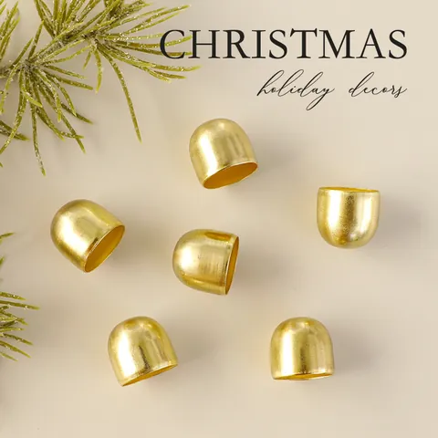 Metal Christmas Tree Bell Ornaments Gold Red Cross Pattern Bells for Xmas Holiday Party Decorations Hanging Pendant Decor