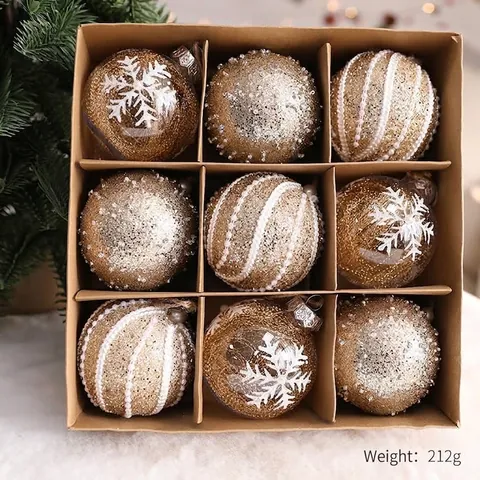 Shatterproof Christmas Ornaments Ball Set Glitter Matte Shiny Xmas Tree Hanging Decorative Baubles For Holiday Party Home Decor