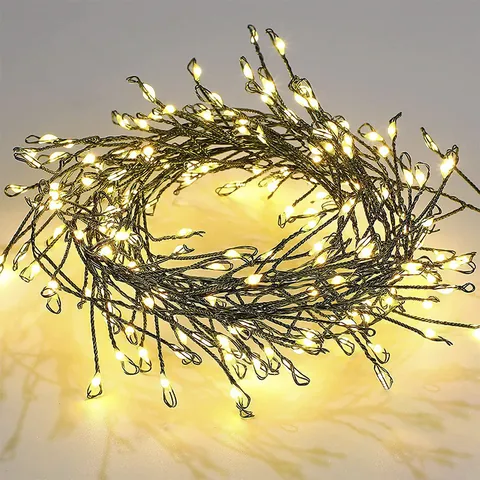 LED Firecracker Copper Wire String Lights Cluster Fairy Lights Warm White Warm Color Christmas Decorative Lights With Remote Control For Indoor Outdoor Garden Patio Christmas Tree Ornament
