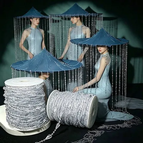 Chaîne de Perles en Acrylique Transparent Goutte d'Eau Pour Décoration de Mariage DIY Rideau de Porte Suspendu