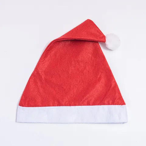 Cappello di Natale Classico Rosso Bianco in Tessuto Non Tessuto Decorazione per Feste di Natale per Adulti Regalo Festivo
