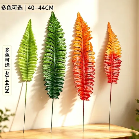 Feuille de Fougère Persane Artificielle Réaliste Branche de Verdure en Plastique Tissu de Soie Pour Mariage Photographie Maison