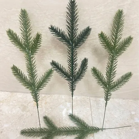 Ramas de Agujas de Pino Artificiales Para Decoración DIY Corona Árbol de Navidad Picos de Pino Plástico Verde Hogar