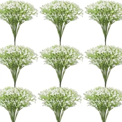 Fleurs Artificielles de Gypsophile Branche Unique pour Mariage Bouquet de Mariée Décoration Table Maison Plastique Gypsophile