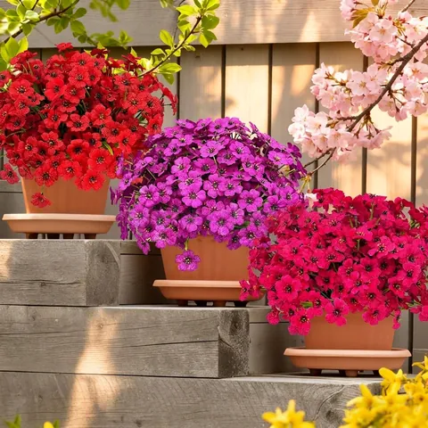 Künstliche Veilchen Frühlingsgras Kunststoff Blumen UV-beständig Faux Grün Für Outdoor Garten Hochzeit Haus Deko Strauß