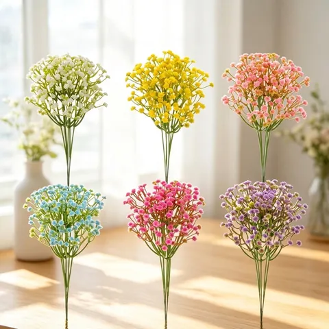 Artificial Baby's Breath Single Stem Gypsophila Realistic Plastic Flower For Home Wedding Party DIY Floral Decor