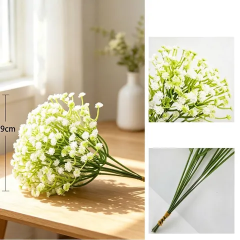 Artificial Baby's Breath Single Stem Gypsophila Realistic Plastic Flower For Home Wedding Party DIY Floral Decor