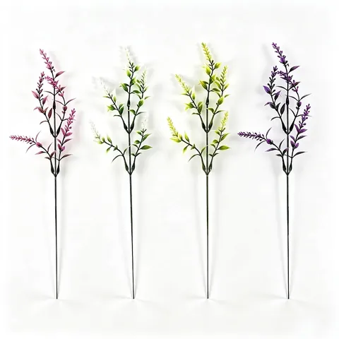 Fleur en Plastique de Lavande Artificielle Tige Unique pour Décoration de Mariage Maison Mur de Fleurs Fausses Plantes Jardin Style Pastoral