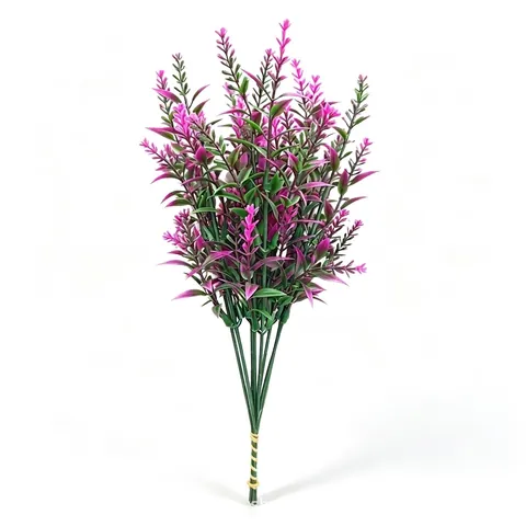 Fleur en Plastique de Lavande Artificielle Tige Unique pour Décoration de Mariage Maison Mur de Fleurs Fausses Plantes Jardin Style Pastoral
