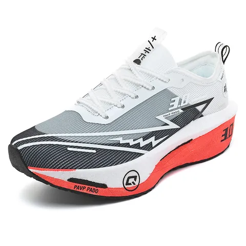 Professional Marathon Running Shoes With Carbon Plate Breathable Mesh Sneakers Thick Sole Cushioning Sports Casual Shoes