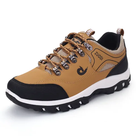 Men's Outdoor Hiking Shoes Waterproof Anti-slip Breathable Synthetic Leather Trekking Sneakers Large Size 38-50