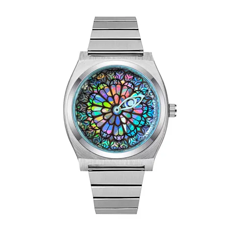 BOSME Unisex Quartz Watch Stainless Steel Strap Waterproof God's Eye Pointer Niche Artistic Design Fashion Wristwatch Gift