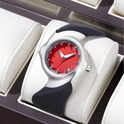 Reloj de Cuarzo Irregular Distorsionado Y2K para Hombre Mujer Vintage Futurista Caja de Aleación Correa de Silicona Retro