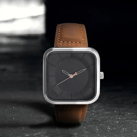 TOMI Minimalistisch Vierkant Kwartshorloge Voor Heren Dames Mode Gelegeerd Kast Microvezel Leren Band Eenvoudig Japans Uurwerk Casual Polshorloge Cadeau