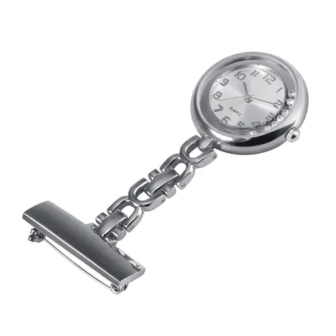 Professionelle Medizinische Krankenschwester Taschenuhr Mit Strass Edelstahl Legierung Quarzwerk Brosche Pin Hängeuhr Für Krankenschwestern Ärzte Krankenhaus Geschenk