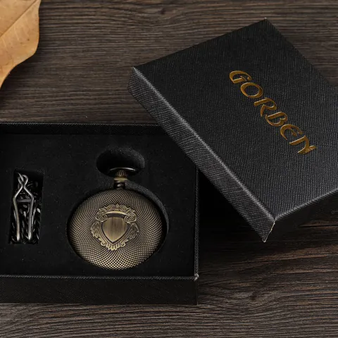 Montre à Gousset Mécanique Vintage Homme Femme Couvercle Rabattable Loupe Cadran Squelette Bronze Or Alliage Bijoux