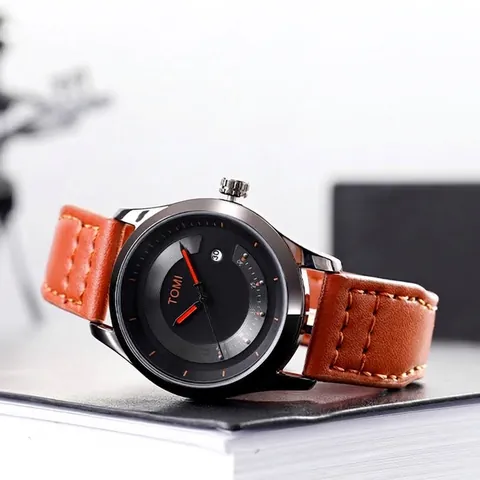 TOMI T099 Μινιμαλιστικό Ρολόι Quartz Μονό Ημερολόγιο Ημερομηνία Λουράκι PU Δέρμα Κάσα από Κράμα Μόδα Casual Άνδρες Γυναίκες