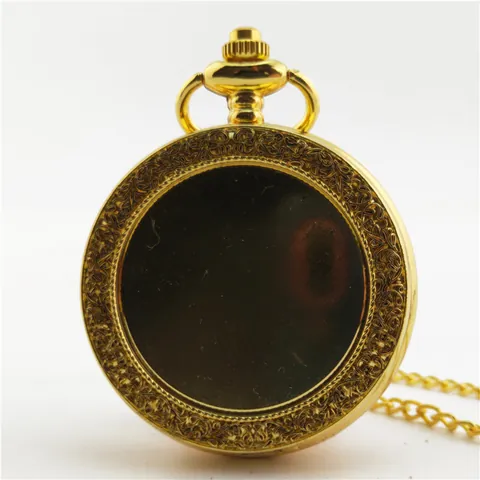 Pendente Testa per Orologio da Taschino DIY Vintage con Catena Lega Intagliata Floreale Custodia per Orologio Accessori