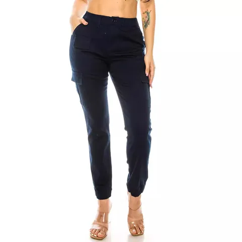 Women's Outdoor Cargo Pants Multi-Pockets Elastic Waist Casual Joggers Streetwear Trousers Cotton Fashion Cargo Pants