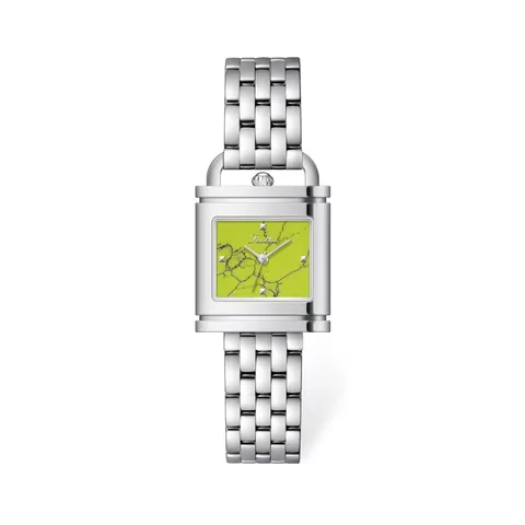 Montre Carrée en Forme de Cadenas Rétro pour Femmes Montre à Quartz en Alliage Acier Inoxydable Étanche Verre Minéral Bijou