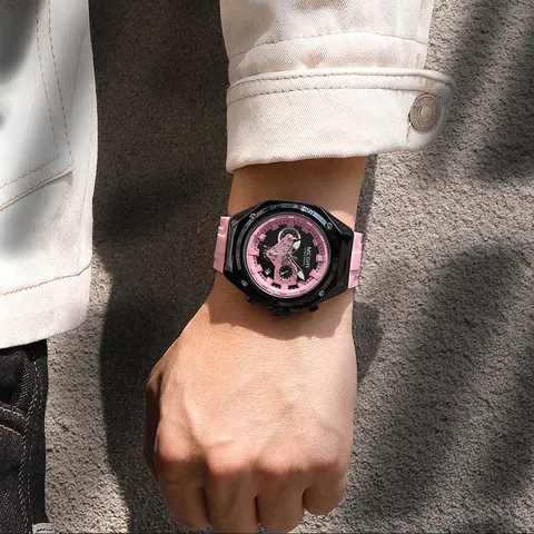 Reloj de Pulsera Deportivo para Hombre MEGIR 8118 Cuarzo Cronógrafo Luminoso Impermeable Correa de Silicona Moda Casual