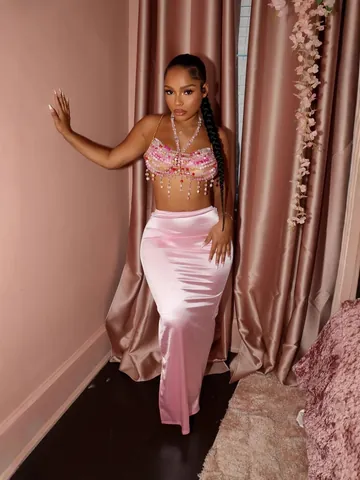 Women Elegant Satin High Waist Maxi Skirt Sexy Side Slit Slim Fit Hip Wrap Bodycon Long Skirt For Party Club Night Out