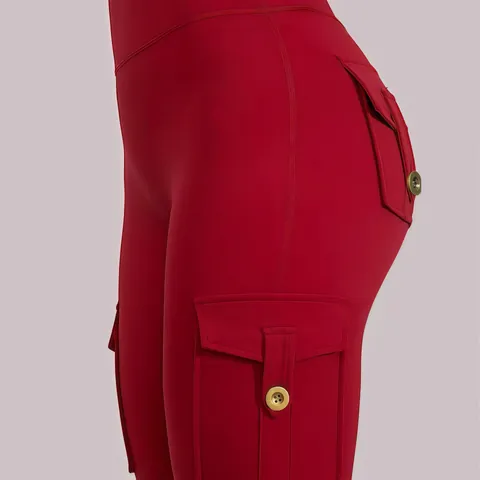 High Waist Yoga Flare Pants with Cargo Pockets for Women Scrunch Butt Lifting Stretchy Workout Gym Flare Leggings