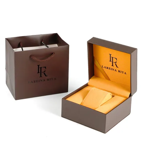 Caja de Reloj GEDI Tapa Abatible Estuche de Regalo Único Cuero PU Embalaje de Joyería Con Herramientas de Reparación de Reloj y Set