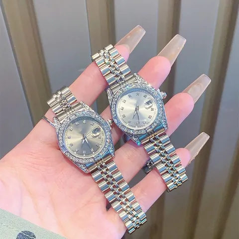 Reloj de Cuarzo de Lujo para Mujer Esfera de Strass Brillante Correa de Aleación Reloj de Pulsera Impermeable Elegante Regalo