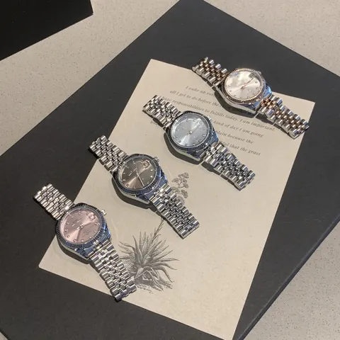 IBSO Reloj de Lujo para Mujer Negocios Retro Aleación Acero Inoxidable Strass Calendario Impermeable de Cuarzo Brazalete Jubilee