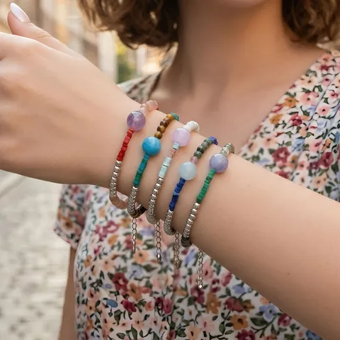 Boheemse Etnische Stijl Handgemaakte Kralen Armband Vrouwen Halfedelsteen Tijgeroog Turkoois Verstelbare Armband Sieraden Cadeau