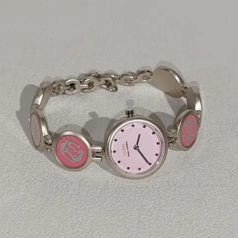 Sweet Student Girl Quartz Bracelet Watch Minimalist Round Dial Cute Cartoon Cat Sun Charm Alloy Chain Wristwatch For School Exam Daily Accessory