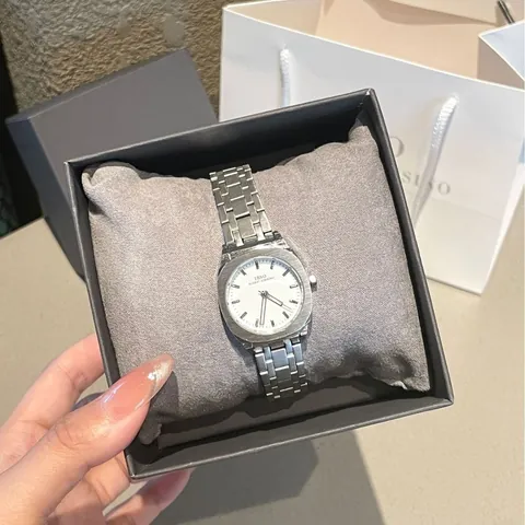 Reloj Cuadrado Minimalista para Mujer Correa de Aleación Plata Oro Movimiento de Cuarzo Impermeable Moda Lujo Reloj de Pulsera