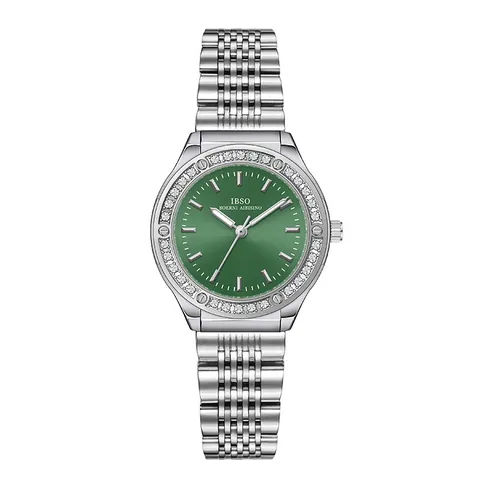 Damen Quarzuhr Edelstahlarmband Strass Lünette Wasserdicht Elegant Mode Analog Armbanduhr Schmetterlingsschließe